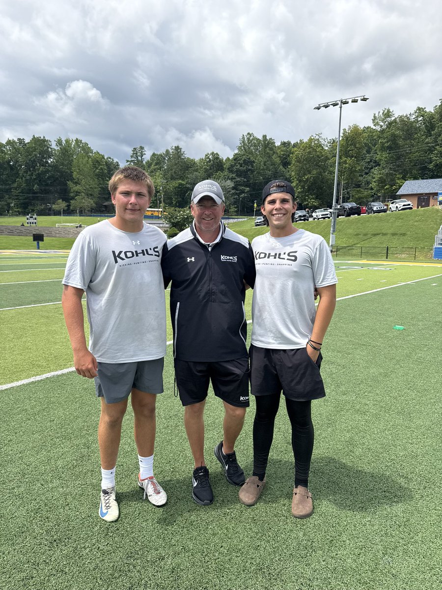 Aaron mcwilliams (@amcwilliams27) on Twitter photo Great weekend at Gatlinburg, charting 30/36 and finishing 2nd in the field goal competition.
Thank you <a href="/KohlsKicking/">Kohl's Kicking Camps</a> for putting on a great camp
<a href="/Coach_Radke/">Luke Radke</a>
<a href="/Andres_vdm/">ANDRES VON DER MEDEN</a>
<a href="/DaneOlmstead47/">Dane Olmstead</a>
<a href="/CoachGiugliano/">Anthony Giugliano</a>
<a href="/Wade_Register/">Wade Register</a> Great weekend at Gatlinburg, charting 30/36 and finishing 2nd in the field goal competition.
Thank you <a href="/KohlsKicking/">Kohl's Kicking Camps</a> for putting on a great camp
<a href="/Coach_Radke/">Luke Radke</a>
<a href="/Andres_vdm/">ANDRES VON DER MEDEN</a>
<a href="/DaneOlmstead47/">Dane Olmstead</a>
<a href="/CoachGiugliano/">Anthony Giugliano</a>
<a href="/Wade_Register/">Wade Register</a>