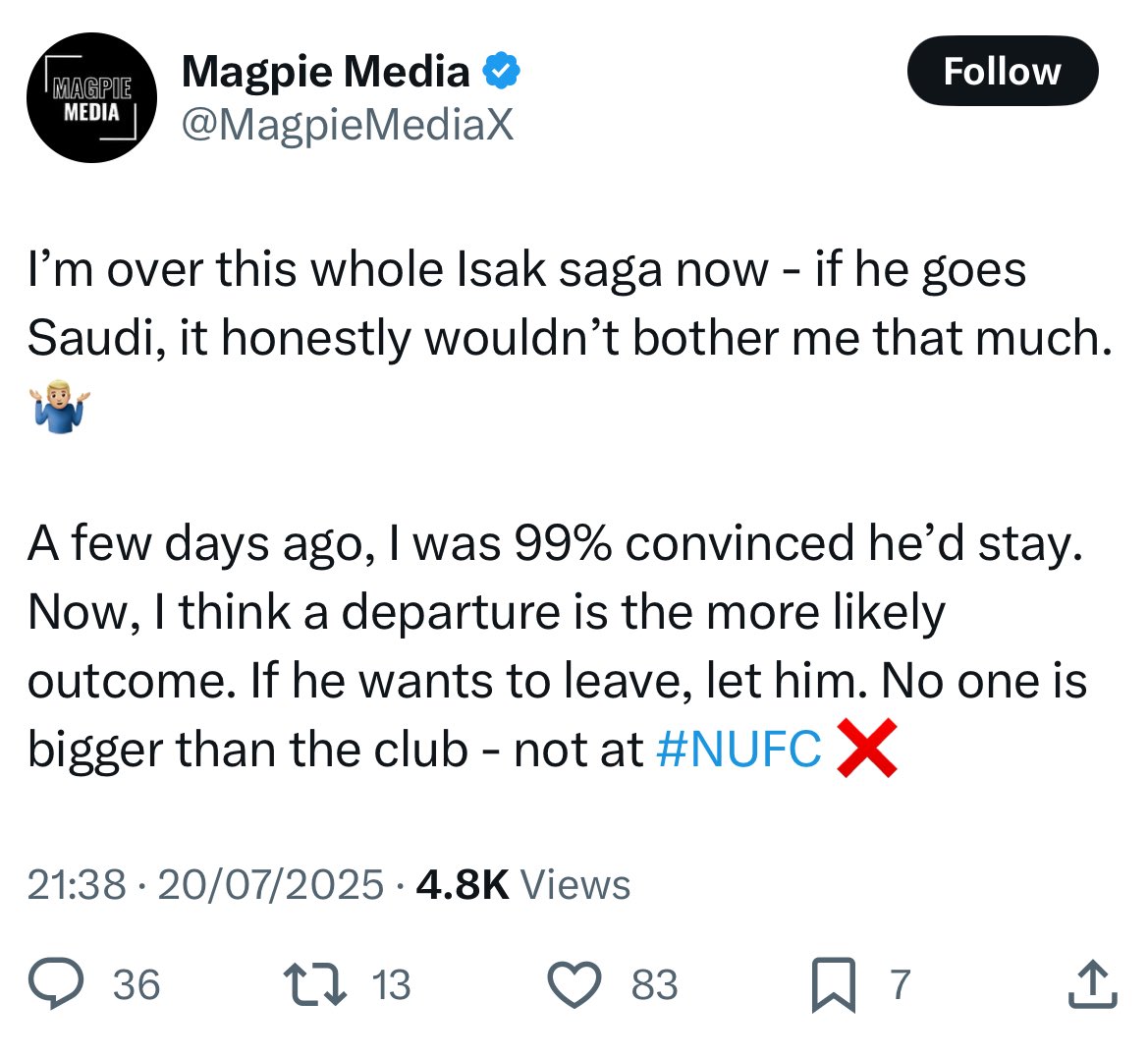 lspark_89's tweet image. These idiots need to just shut the fuck up!
Him, burnsie & that Will account are a total embarrassment to our fanbase
If it’s not “deal done” bullshit, they’re stirring up shit by claiming important played will leave.
Did exactly the same with Gordon last summer 🤬