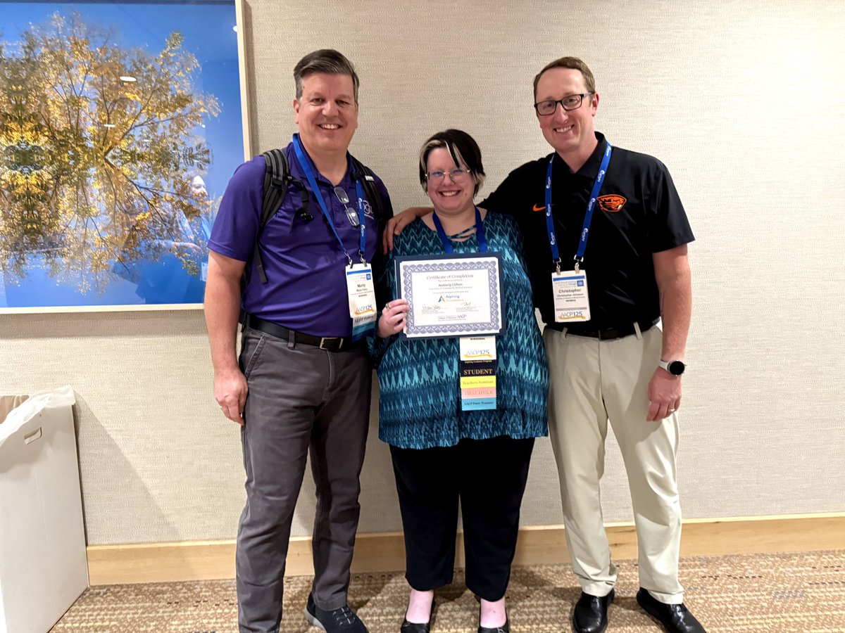 We're so proud of <a href="/UAMSPharmacy/">UAMS College of Pharmacy</a> P4 Amberly Clifton who completed the <a href="/AACPharmacy/">AACP</a> Aspiring Academics program today at #PharmEd25!