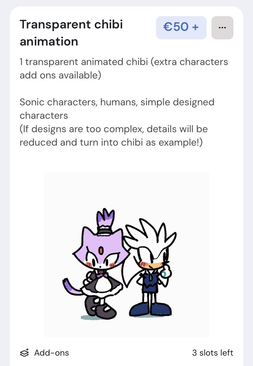 Opened a New animation style service option for August!