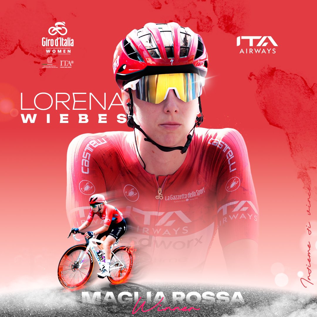 girowomen's tweet image. Strength and speed:
the sprint queen rules in the color of velocity โค๏ธโ๐ฅ
Potenza e esplosivitร : la regina degli sprint veste il colore della velocitร โค๏ธโ๐ฅ
๐จ #kilzroom
#GirodItaliaWomen #WonderfulWomen #WOW | @CastelliCycling @ITAAirways