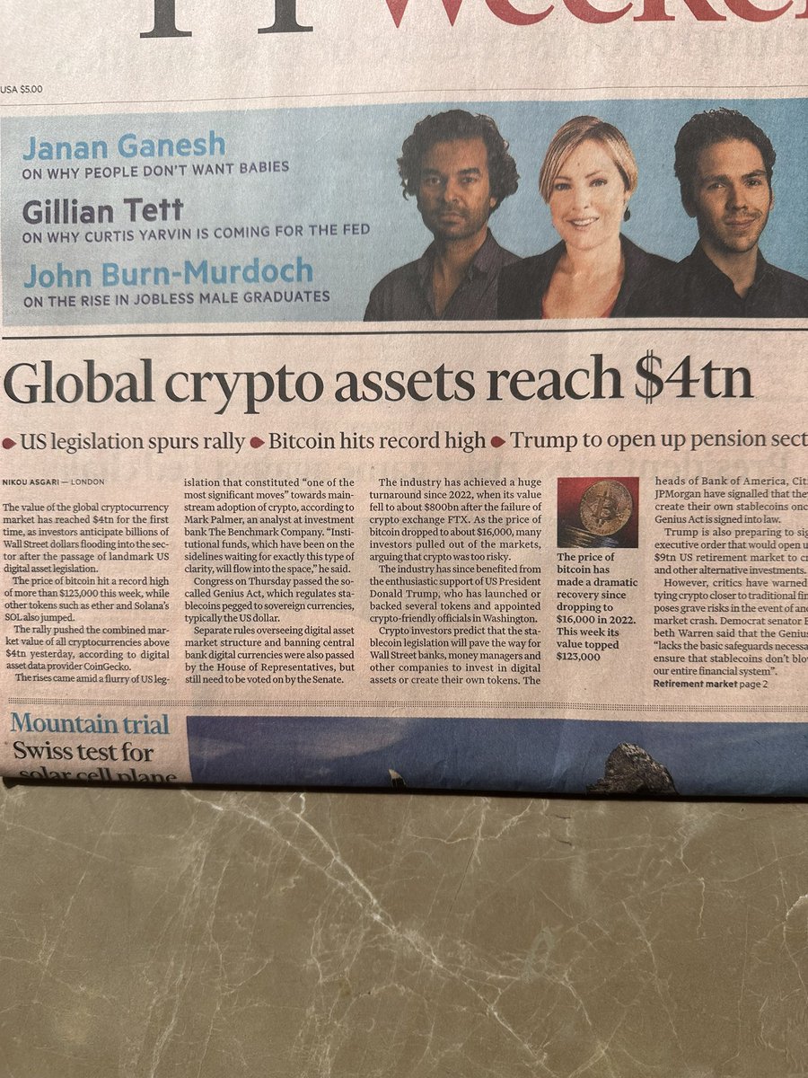 stablemanuele's tweet image. Front page 👀 and a stack of NYT that nobody is buying?