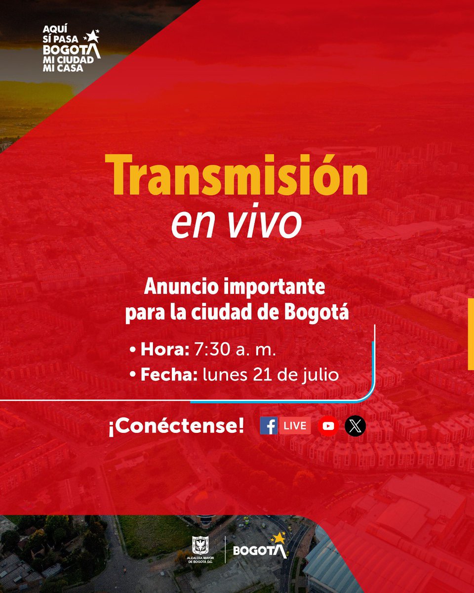 #DeInterés Este 21 de julio daremos un anuncio muy importante para la ciudadanía.

¡Conéctense!