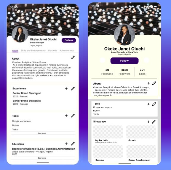 GoldeenPro's tweet photo. Concept A vs Concept B — two styles, same goal: showcase a professional brand clearly.
🅰️ Tabbed layout, clean hierarchy
🅱️ Visual stats, card-style sections
Which one’s your fave? A or B?👇
#UIUX #Figma #DesignTwitter #UXDesign #1God #adekunlegold #sapa #SeyiVodiAt50 #elon https://t.co/P7hiRFStSE