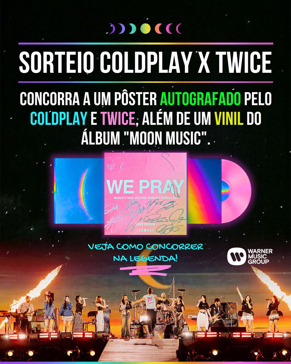 🚨 SORTEIO ESPECIAL: Pôster autografado pelo Coldplay e TWICE + vinil do novo álbum Moon Music!

👇Saiba como participar abaixo