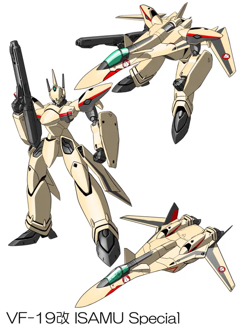 YF-19とVF-19とVF-19改 サブインテークありのイサムのYF-19と同形状でレイヴンズやライトニングスのVF-19、 サブインテーク無しのバサラのVF-19改とほぼ同形状でエメラルドフォースのVF-19、 19系は奥が深い