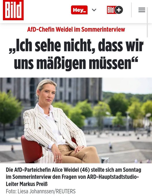 FKeubel's tweet image. That's it! Es gibt keinen Grund für Mäßigung. Wo auch?Nicht die AfD ist radikal, sondern die deutschlandzerstörenden Kartellparteien. Diese müssen sich mäßigen & wieder Politik für das Volk machen.
Die AfD ist so gemäßigt wie es angesichts der Verhältnisse überhaupt möglich ist.