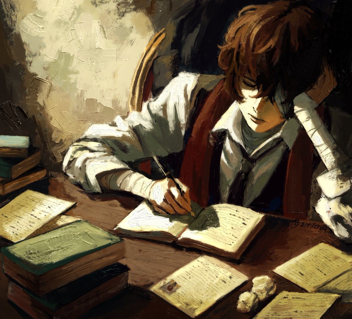 anelfchay's tweet image. snore mimimimimi #Dazai #DazaiOsamu #BSD