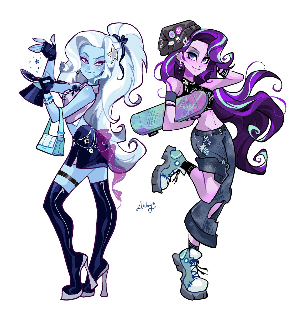 EquestriaDaily's tweet image. Fashion Glimmy and Starlight are your top slot today, and get more anthro and human art below.
equestriadaily.com/2025/07/drawfr…
Header by @Libbly_Libby