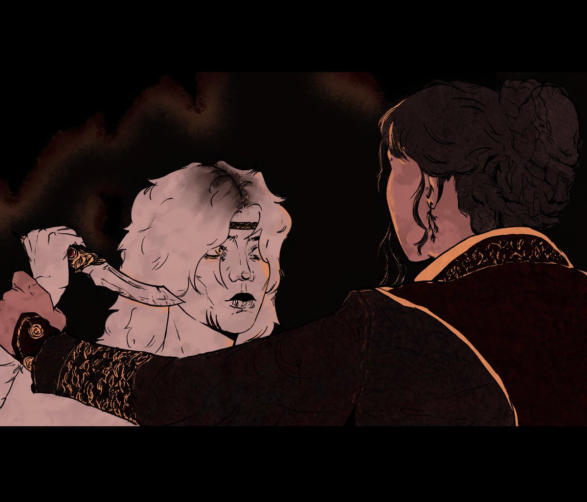 _Alecorny_'s tweet image. rhaenicent knife scene as lottienat bcs parallels 

I postponed this drawing for atleast two months.. then there was a post from @bledcain that motivated me a bit so yeah