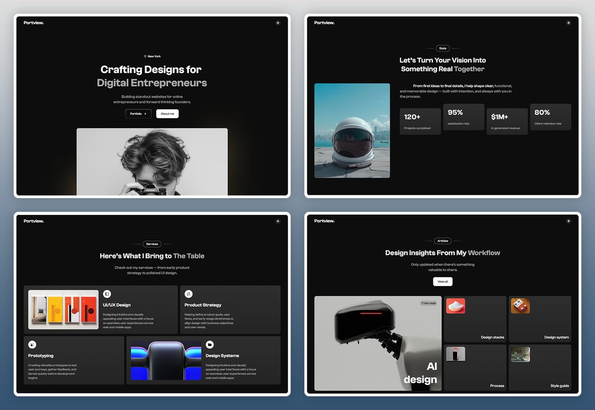AmarKZR's tweet image. Some sections from my upcoming @Framer template 👀
Which one is your favorite 👇