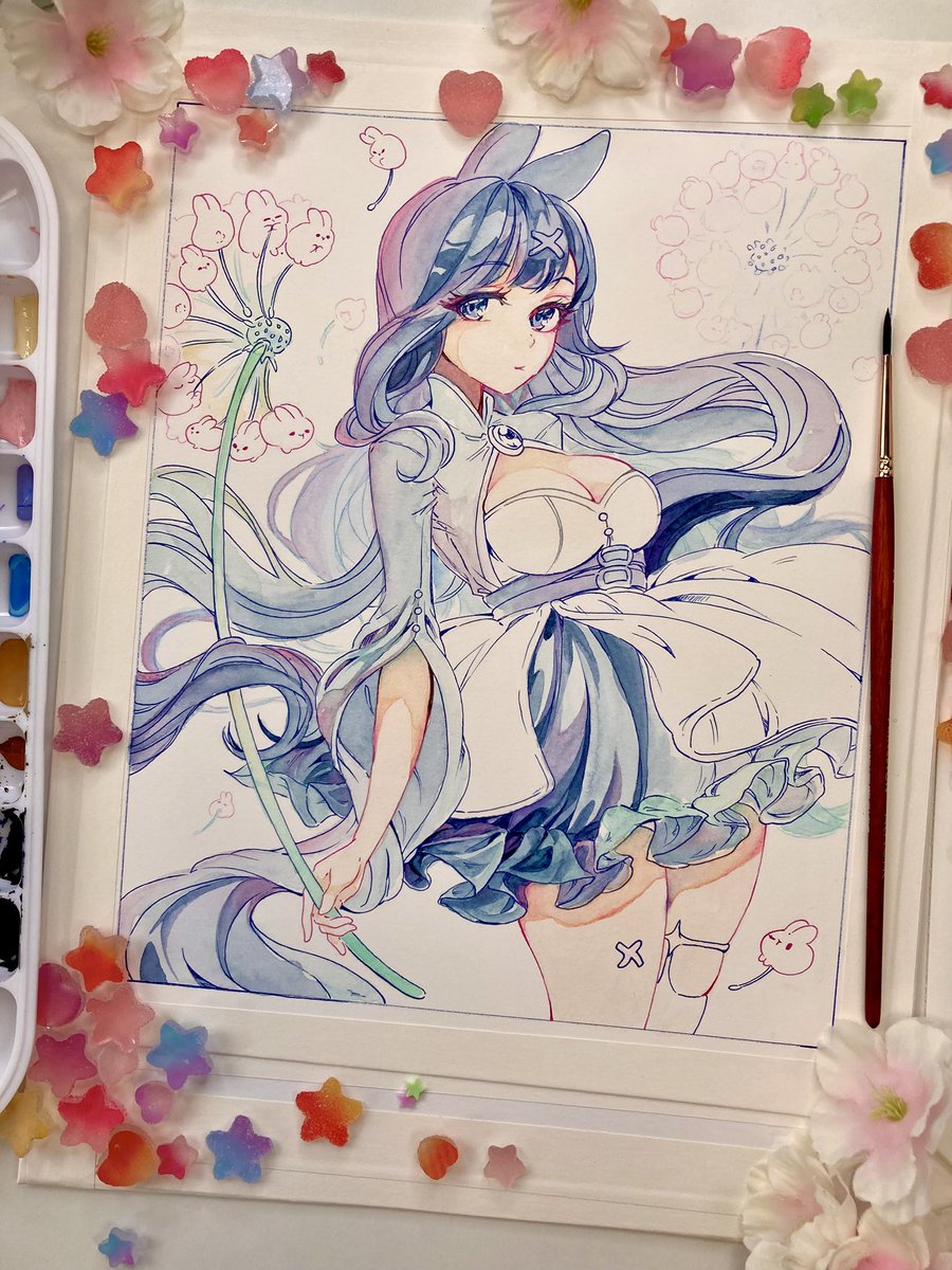oakteaparty's tweet image. Wippy, bunny girl whimsy💞
Live now, painting in watercolor! 🎉💓💖💕
🎉 twitch.tv/OakteaParty 💫