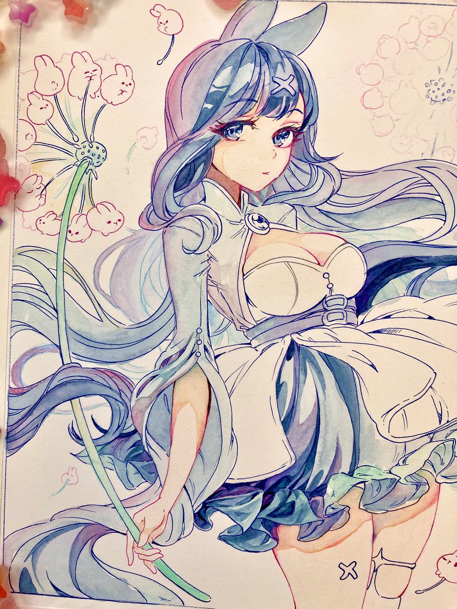oakteaparty's tweet image. Wippy, bunny girl whimsy💞
Live now, painting in watercolor! 🎉💓💖💕
🎉 twitch.tv/OakteaParty 💫