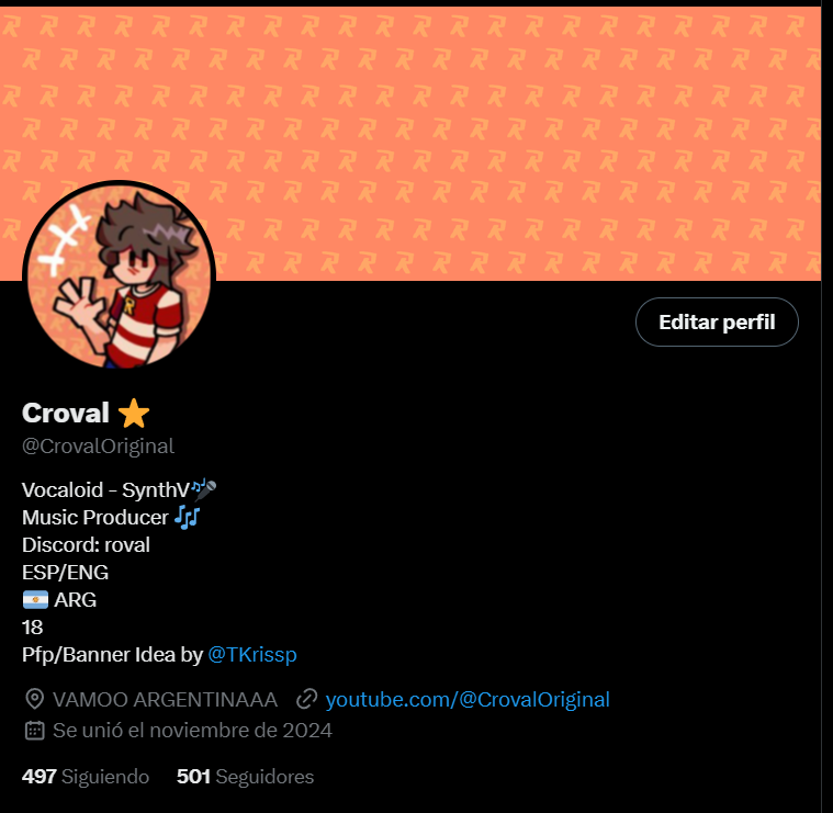 No se pq no apareció antes pero
SOMOS 500 WUUU >:D 🎊

De las metas más difíciles de este año está el llegar a 1000 en twitter con esta cuenta, a lo mejor lo logramos :3

Esperemos que con las animaciones remontemos la media, lo veremos el lunes >:D