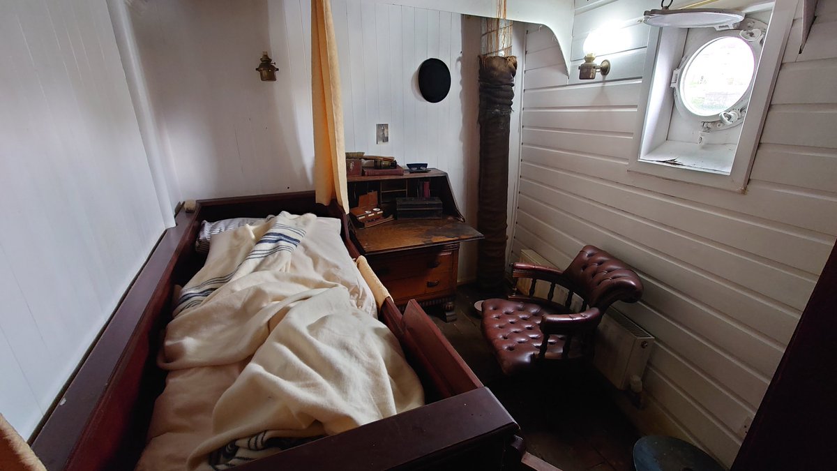 Went into the Glenlee Tall Ship today. I could have definitely written a few terror tales of the high seas in the captain's quarters.