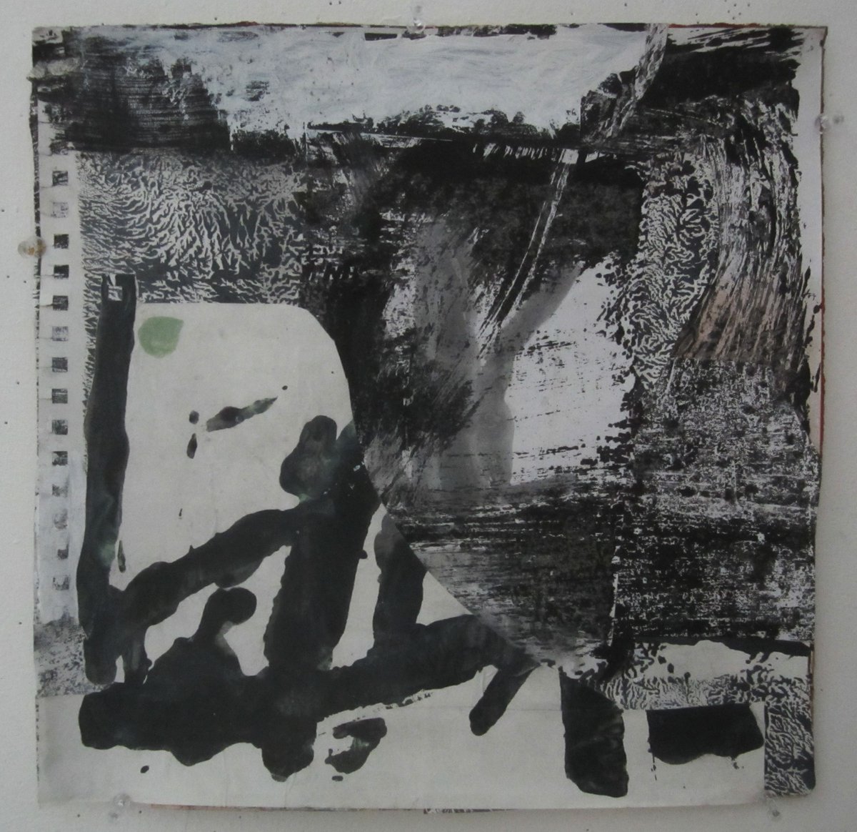 hobothumb's tweet image. hiya 👋 2 untitled monoprints using a gelli plate & acrylic & glue
