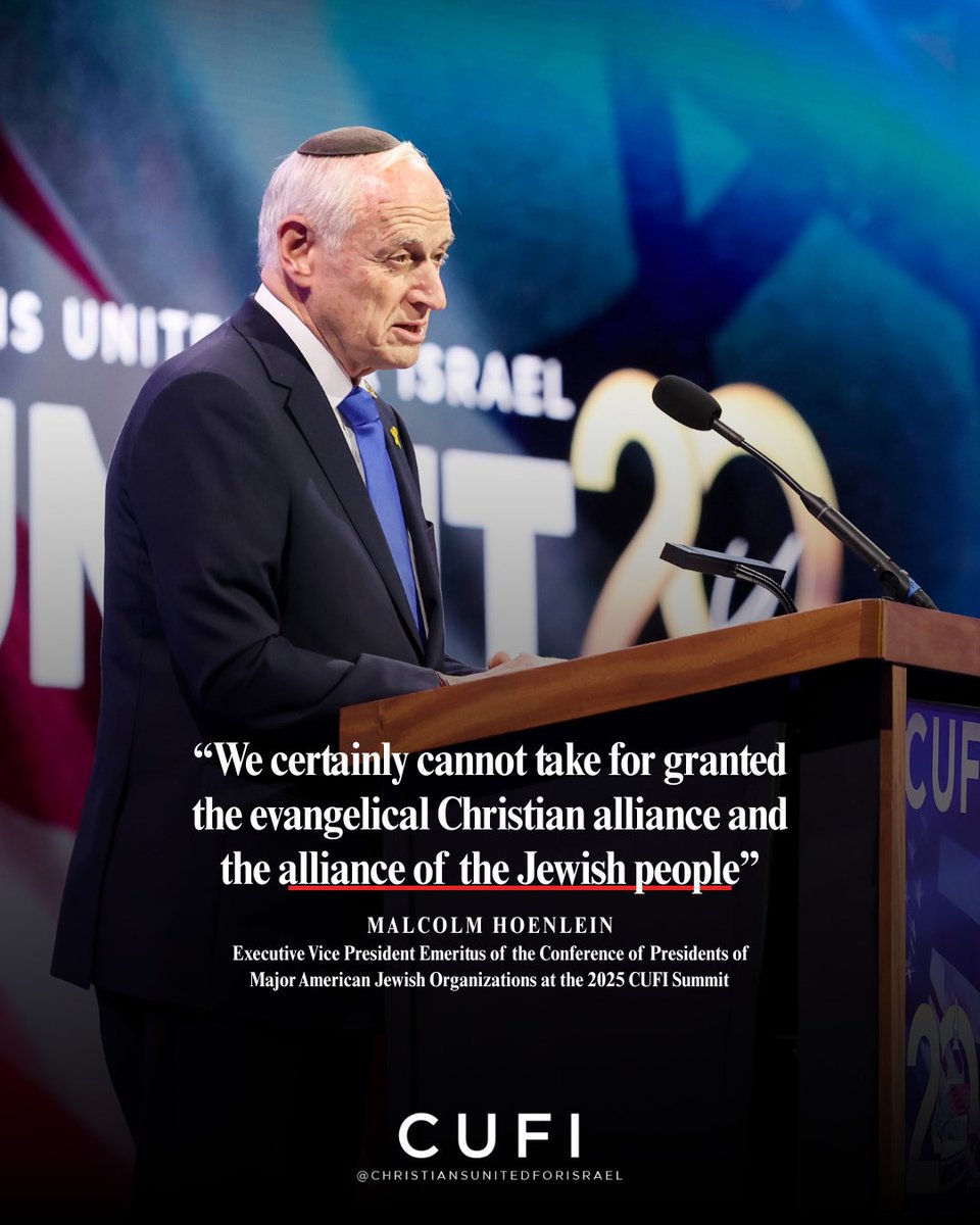 CUFI's tweet image. At CUFI, we recognize that the strength of the U.S.-Israel relationship is rooted in unity. Jews and Christians standing together sends a powerful message: we will never stand silent in the face of hate.
Let’s keep building bridges. Let’s keep showing up.
Join us at CUFI Summit…