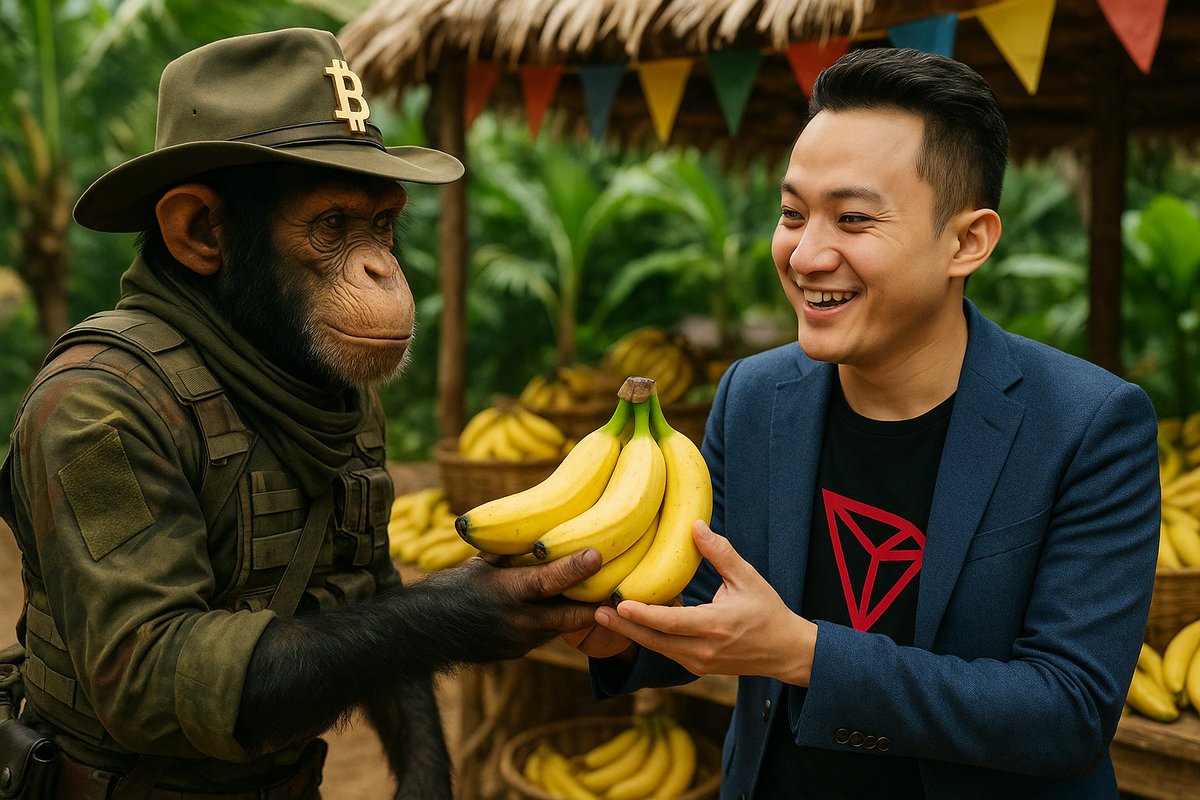 Sheriff Monkeys (@sheriffmonkeys) on Twitter photo Sheriff Kovsato offered bananas to banana lover Justin Sun (<a href="/justinsuntron/">H.E. Justin Sun 👨🚀 🌞</a>) at the NewWorld Texas market. Sheriff Kovsato offered bananas to banana lover Justin Sun (<a href="/justinsuntron/">H.E. Justin Sun 👨🚀 🌞</a>) at the NewWorld Texas market.