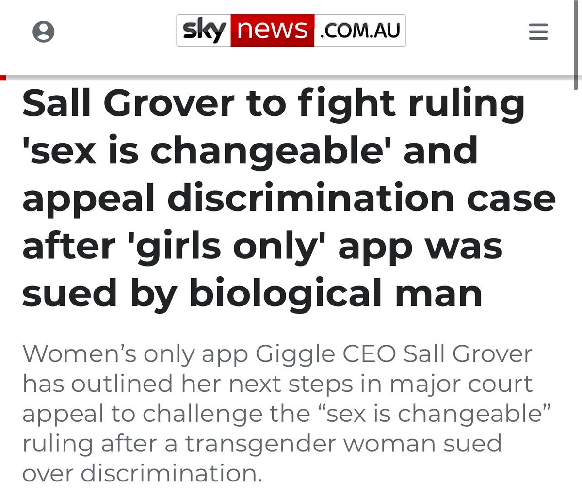 salltweets's tweet image. Two weeks today to the Giggle v Tickle appeal.
Over 3.5 years & around $1million spent in litigation because some people not only think that men can be women but that they should have more rights than women. No.
gigglecrowdfund.com