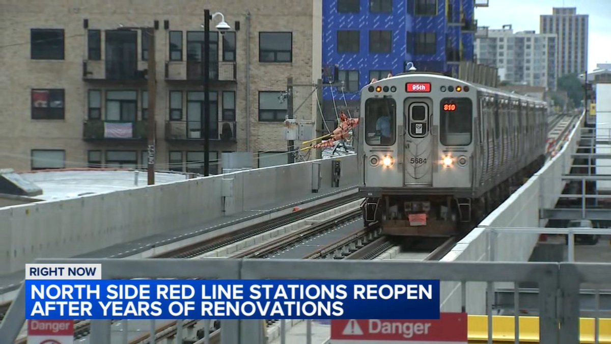 Hooray! The new Bryn Mawr CTA station is open and Red Line service is back to going both directions!