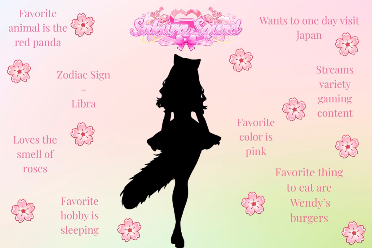 thesakurasquad's tweet image. Our 5th "Guess the Squad member!" is up and running!🏃🏻♀️
This sweetie pie loves red pandas, sleeping and the smell of roses!💖
Can you guess who they are?🌸
All identities of our V3 members will be announced 8/1/25, so get your answers in before that time!