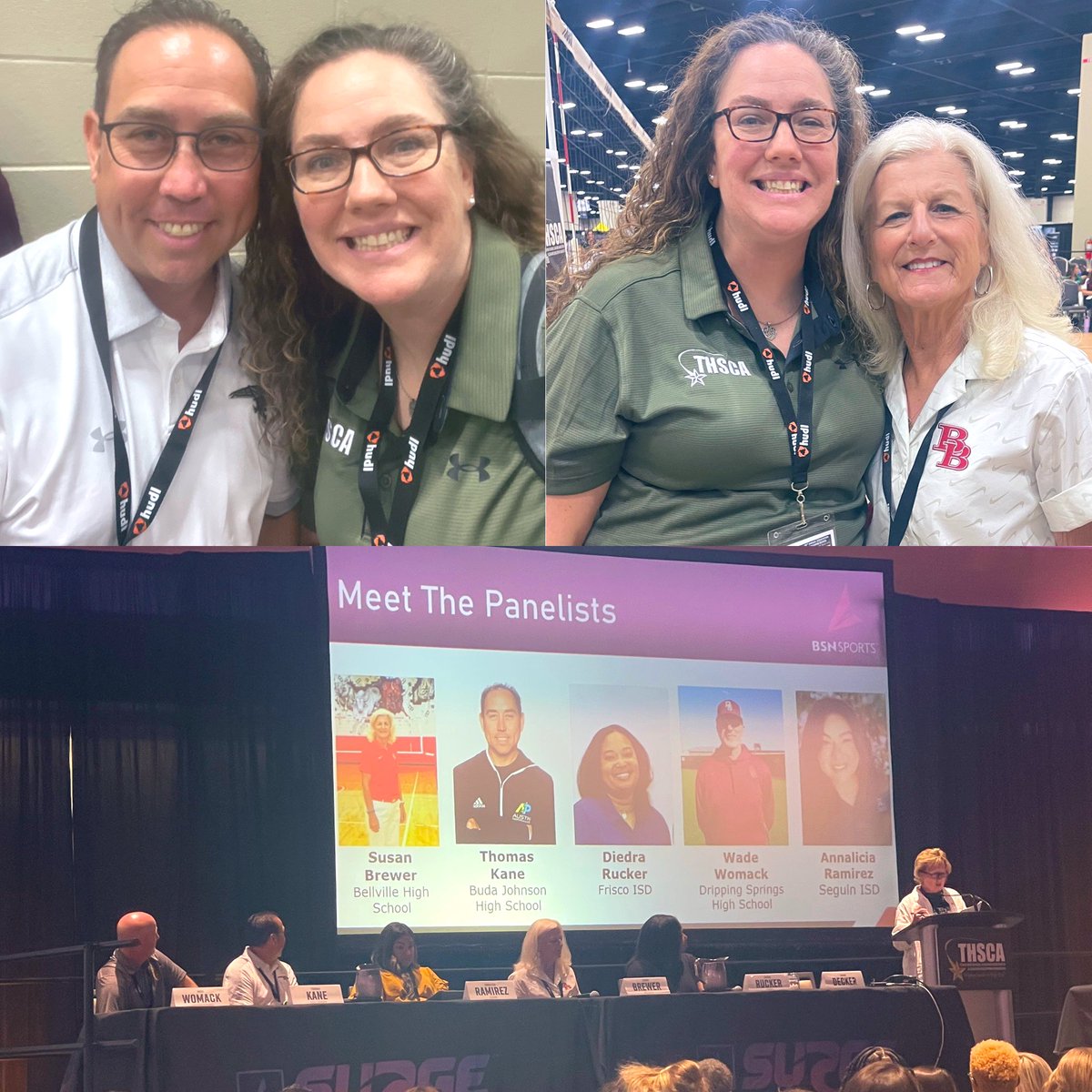 Privileged to sit, listen, &amp; support my friends Coach Kane &amp; Coach Brewer at the <a href="/THSCAcoaches/">THSCA</a> Coaches of Girls Sports Panel #PoweringGirlsForward #CoachingSchool