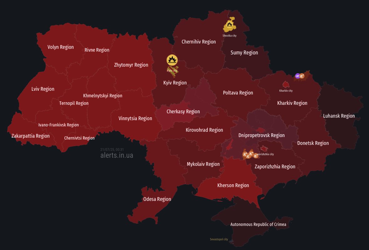 IrynaVoichuk's tweet image. Yet another night when Ukraine is under russian drone and missile attack
