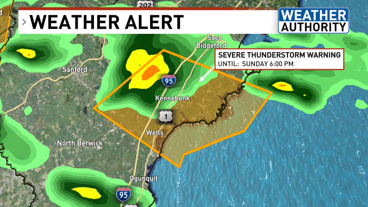 A Severe Thunderstorm Warning is in effect for parts of York County until 7/20 6:00PM