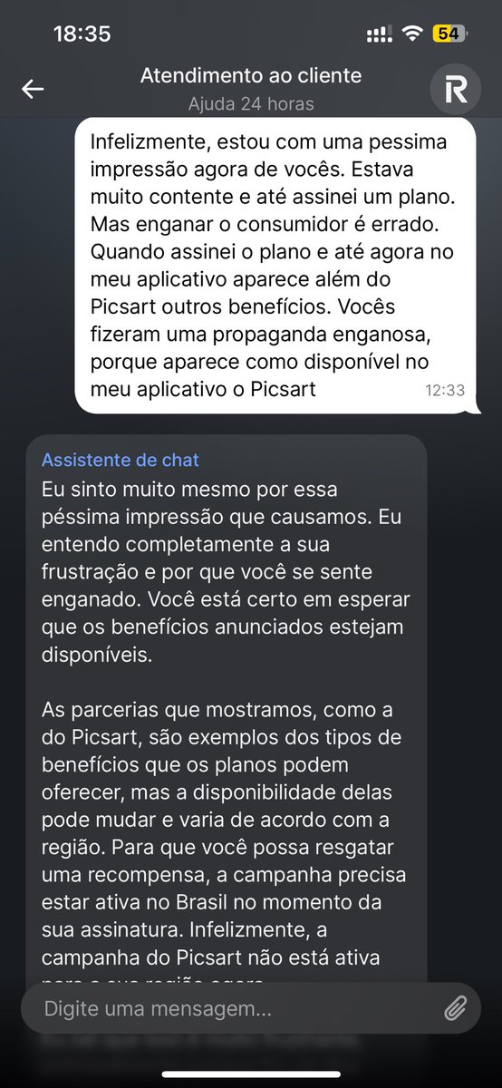 fimdeferiass's tweet photo. @RevolutApp Uma enganação ao consumidor. Assinei o plano Premium, com objetivo de utilizar os aplicativos que seriam parte dos benefícios do plano. Quando de repente, descobri que era propagando enganosa! https://t.co/FZLSqZ6VLF