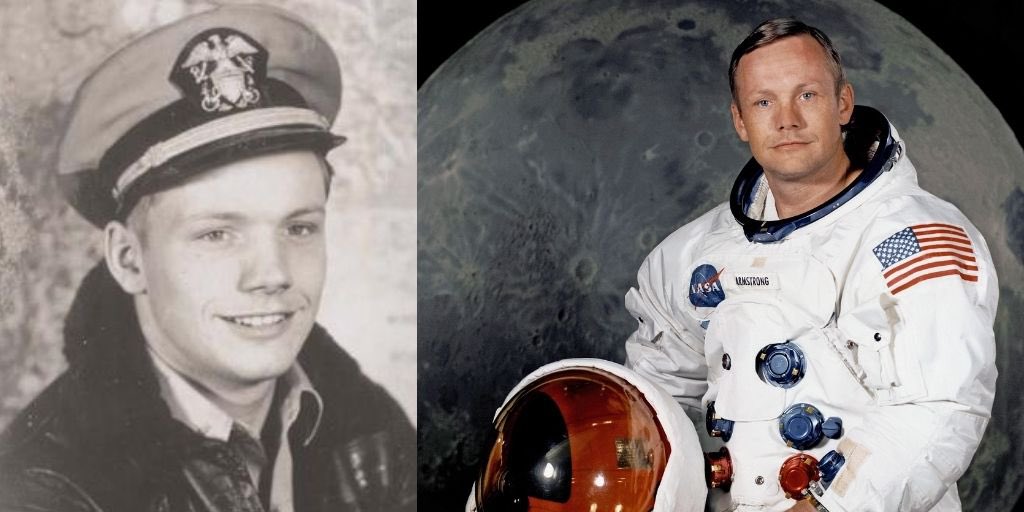 NavalInstitute's tweet image. #OTD in 1969, Apollo 11 astronauts Neil Armstrong and Buzz Aldrin became the first men to land on the moon. Prior to becoming an astronaut, Armstrong had been a Navy F9F-2B Panther pilot who flew 78 combat missions over Korea.
#NationalMoonDay