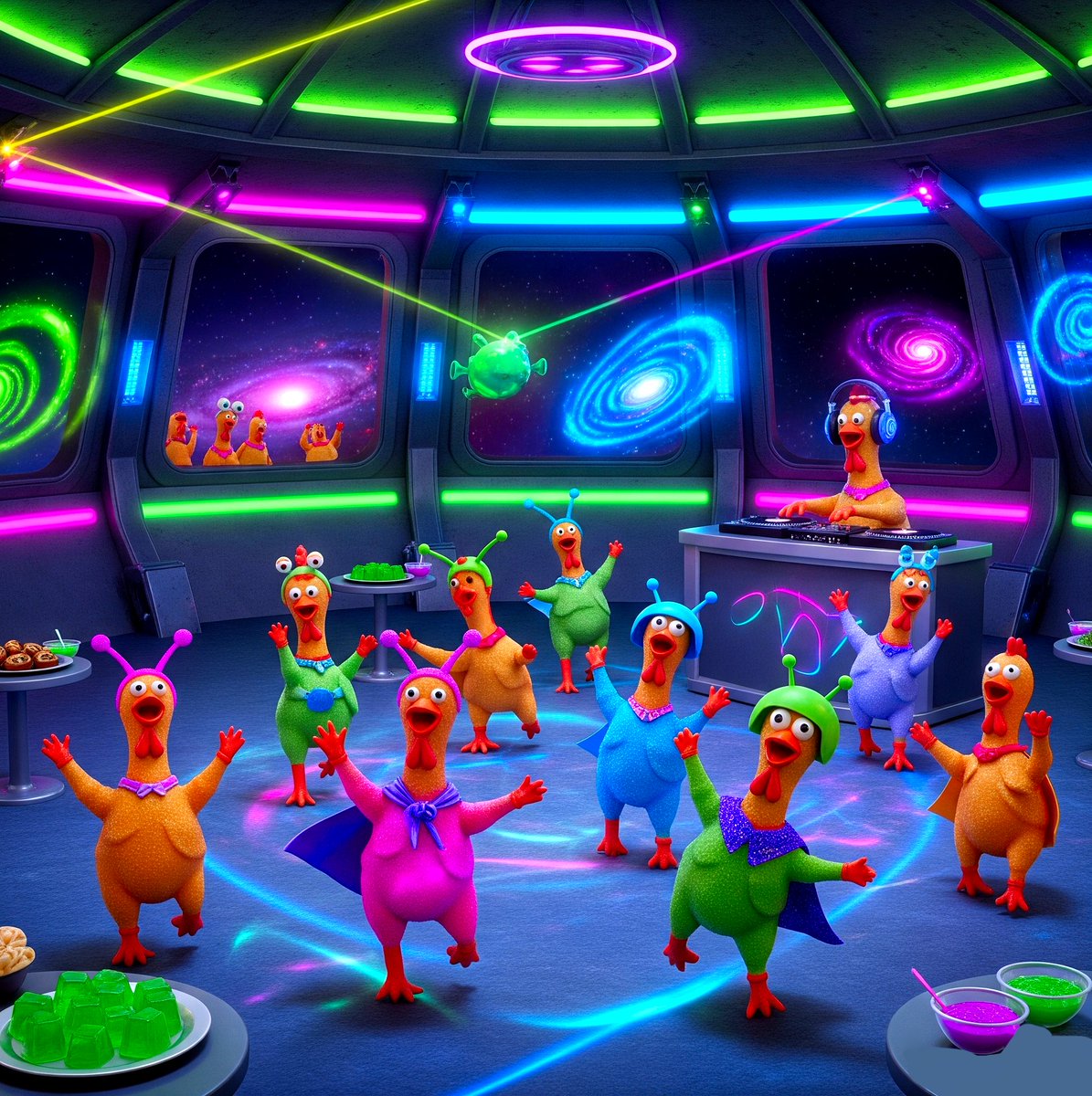 wesp333's tweet photo. 🐔🛸✨ Star Chasers https://t.co/3lmn3eB1hJ via @YouTube Rubber chicken aliens throwing the wildest party in their UFO! 🐔🛸✨Get ready for some serious #StarChasers fun. Watch now! https://t.co/l0AqsavIVH