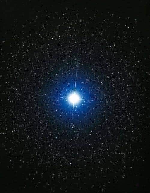Sirius

Sirius, also known as Alpha Canis Majoris, is the brightest star in the constellation Canis Major (the Big Dog) and the brightest star in the night sky after the Sun.

It is a hot, blue-white A-class star located just 8.6 light-years from Earth. Sirius is about twice the