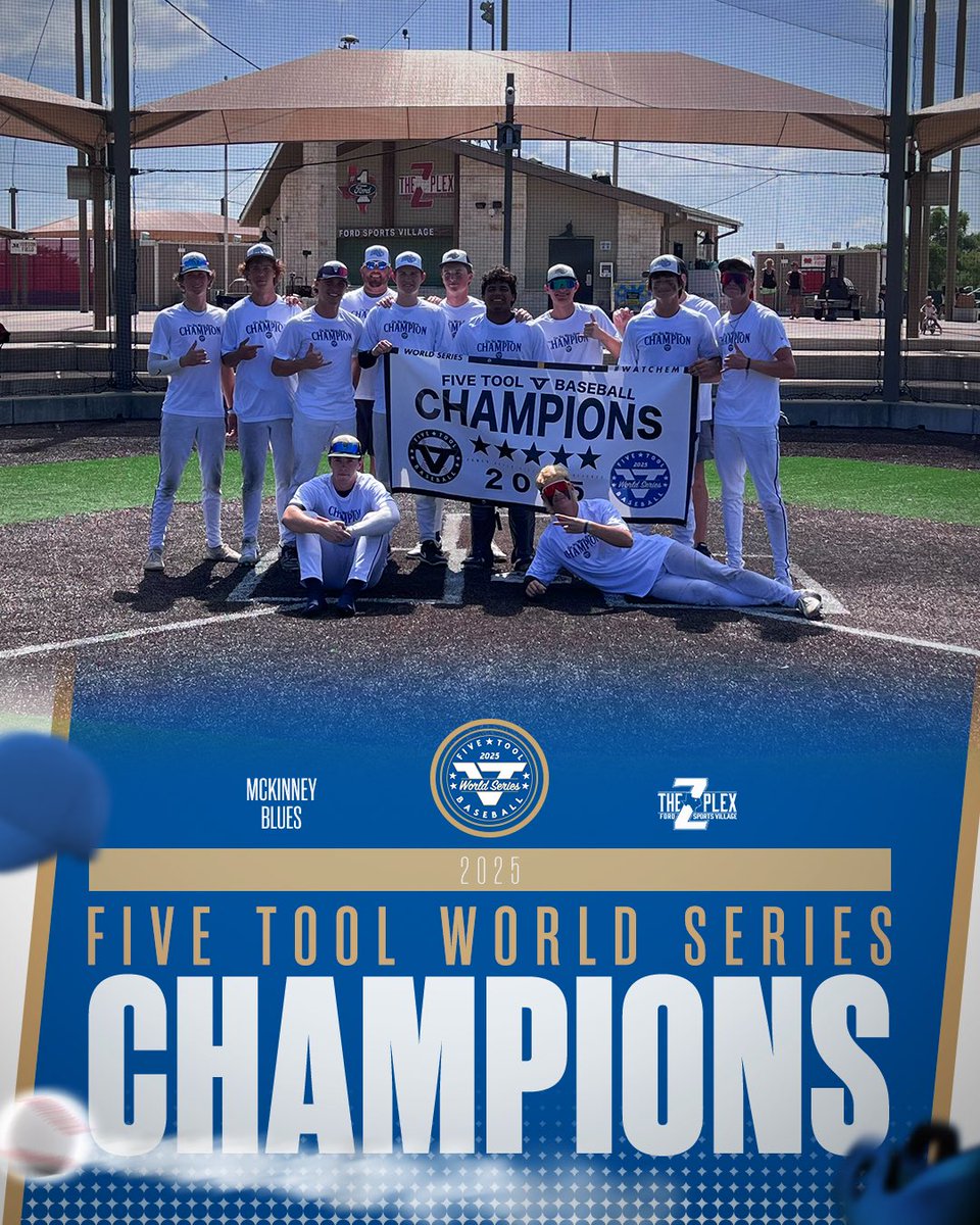 FiveToolTexas's tweet image. 🏆CHAMPIONS🏆

Congrats to McKinney Blues on winning the 17U White Championship of the @FiveTool World Series!

#WatchEm / #FiveToolWS