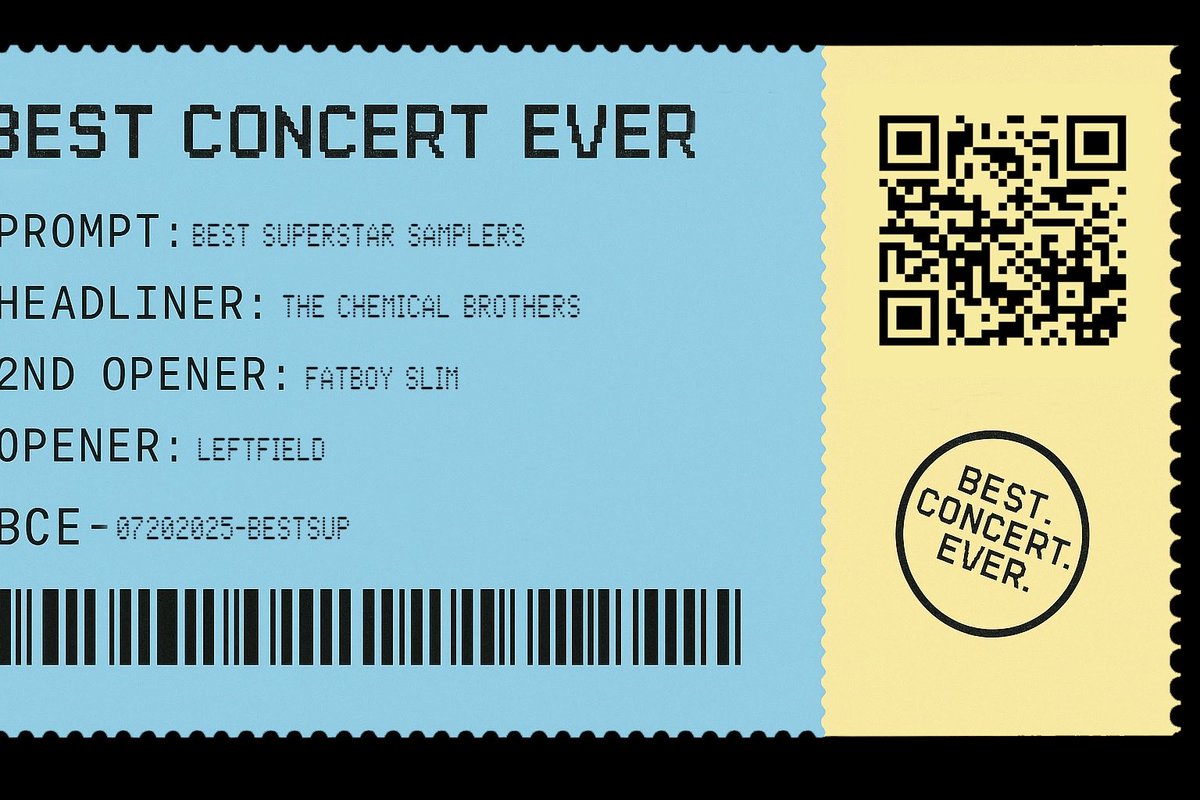 srobb68's tweet image. Hereโs my lineup for โBest Superstar Samplersโ ๐ถ๐ฅ Vote for it: bestconcertevergame.com/?vote=3b777020โฆ or submit your own! #bestconcertever