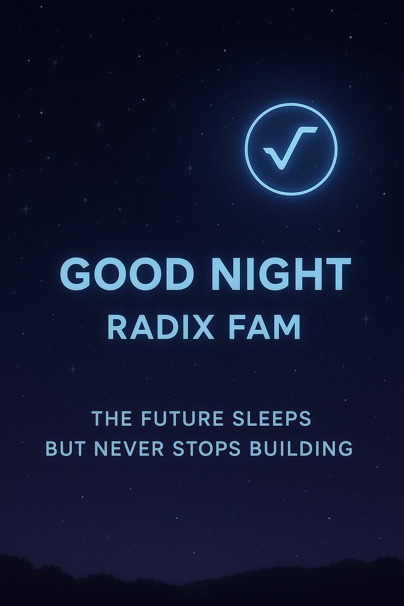 DeFiScriptor's tweet image. GN @radixdlt fam 🌙
Another day closer to decentralized greatness.
Sleep tight, $XRD holders tomorrow we build.
#Radix #XRD #DeFi #GN