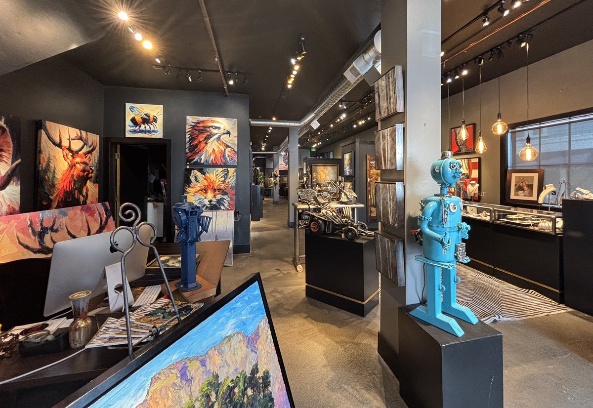 danoramas's tweet image. Happy to report that one thing led to another and I now have 12 artworks on display in Lunds Fine Art Gallery at 591 Main Street in Park City, Utah!