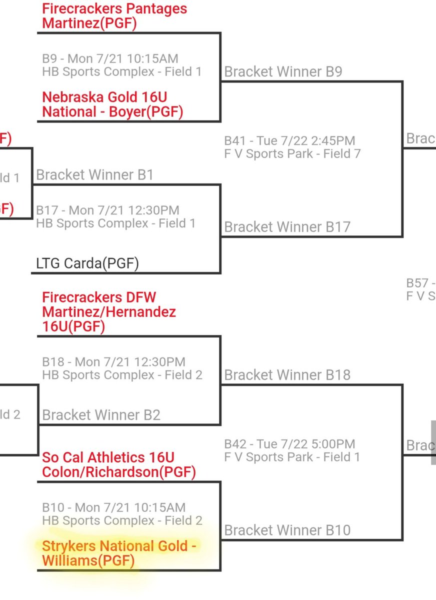 Mariah (@mariahramirez08) on Twitter photo Bracket play tomorrow at 10:15am
@ Huntington Beach Sports Complex Field 2.
<a href="/NationalEsparza/">Strykers National Esparza ๐</a>
<a href="/Strykers27_Nat/">Strykers National Williams-Yates-27</a> Bracket play tomorrow at 10:15am
@ Huntington Beach Sports Complex Field 2.
<a href="/NationalEsparza/">Strykers National Esparza ๐</a>
<a href="/Strykers27_Nat/">Strykers National Williams-Yates-27</a>