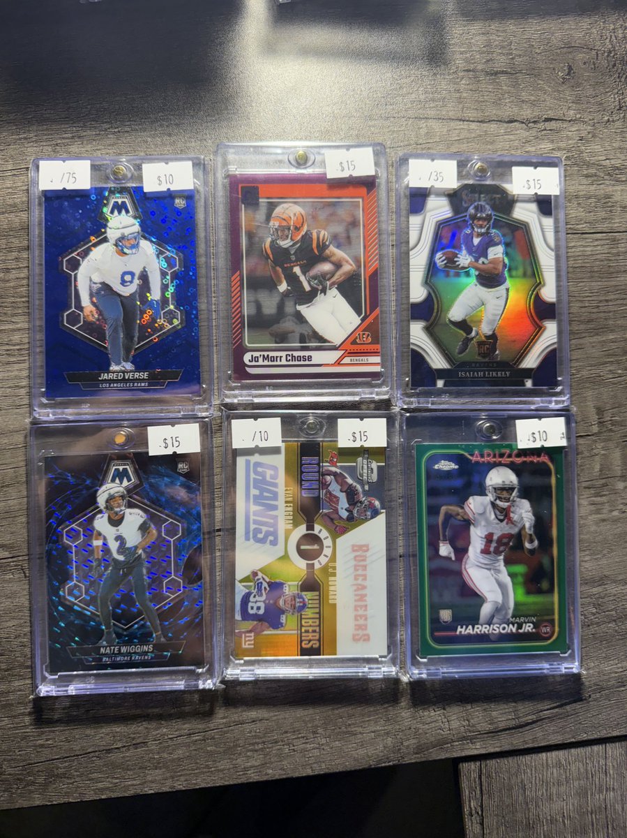 JoshuaRumph's tweet image. Football

Name to claim

Verse /99 - 7$
Chase /75 - 10$
Likely /35 - 8$
Wiggins 11$
Engram/Howard /10 5$
Marv /99 - 5$