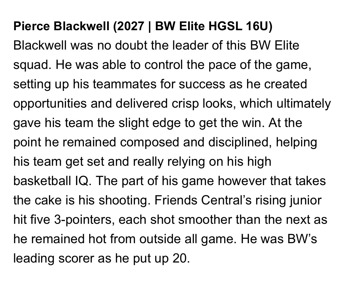 Pierce Blackwell (@pierceblackwel4) on Twitter photo Thank you <a href="/hooplove215/">CityofBasketballLove</a> for the writeup from <a href="/HGSL_HoopGroup/">HGSL</a> summer finale!
<a href="/bweliteaau/">BW Elite AAU</a> <a href="/FCSBBALL/">Friends’ Central School Boys' Basketball</a> Thank you <a href="/hooplove215/">CityofBasketballLove</a> for the writeup from <a href="/HGSL_HoopGroup/">HGSL</a> summer finale!
<a href="/bweliteaau/">BW Elite AAU</a> <a href="/FCSBBALL/">Friends’ Central School Boys' Basketball</a>