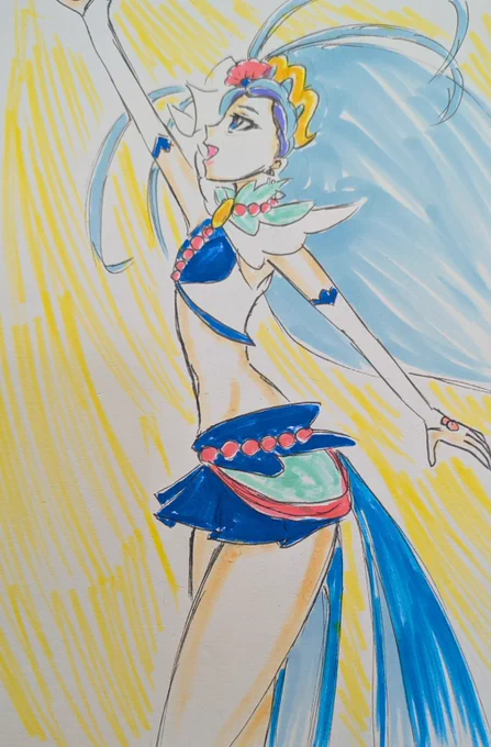 #キュアマーメイド生誕祭2025 寝起きお祝い。 せっかくの連休なので今日も祝いたいと思います。