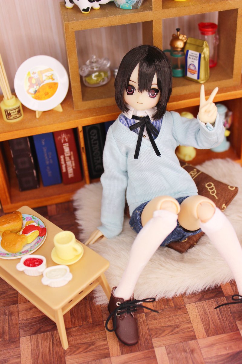 おはようございます☀

我が家ではとても出番が少ない子。
生意気なツンデレ系の子かな〜とか思ってたら公式設定では元気やんちゃ系らしくて驚いた思い出

 #アゾカツ  #えっくすきゅーと