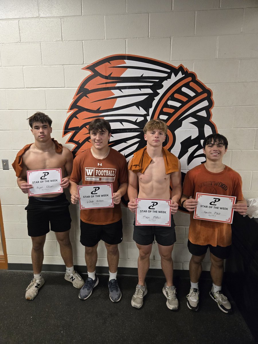 Performance Course (@pcnowisthetime) on Twitter photo Week 6 is in the books for <a href="/WWHSWarrior/">Westwood Warriors Football</a> and they were hitting on all cylinders from start to finish! Can't wait to see how these guys attack our final week!
S/O to our ⭐️ 's of the WEEK❗️
Ryan, Wade, Maps, & Gavin Week 6 is in the books for <a href="/WWHSWarrior/">Westwood Warriors Football</a> and they were hitting on all cylinders from start to finish! Can't wait to see how these guys attack our final week!
S/O to our ⭐️ 's of the WEEK❗️
Ryan, Wade, Maps, & Gavin