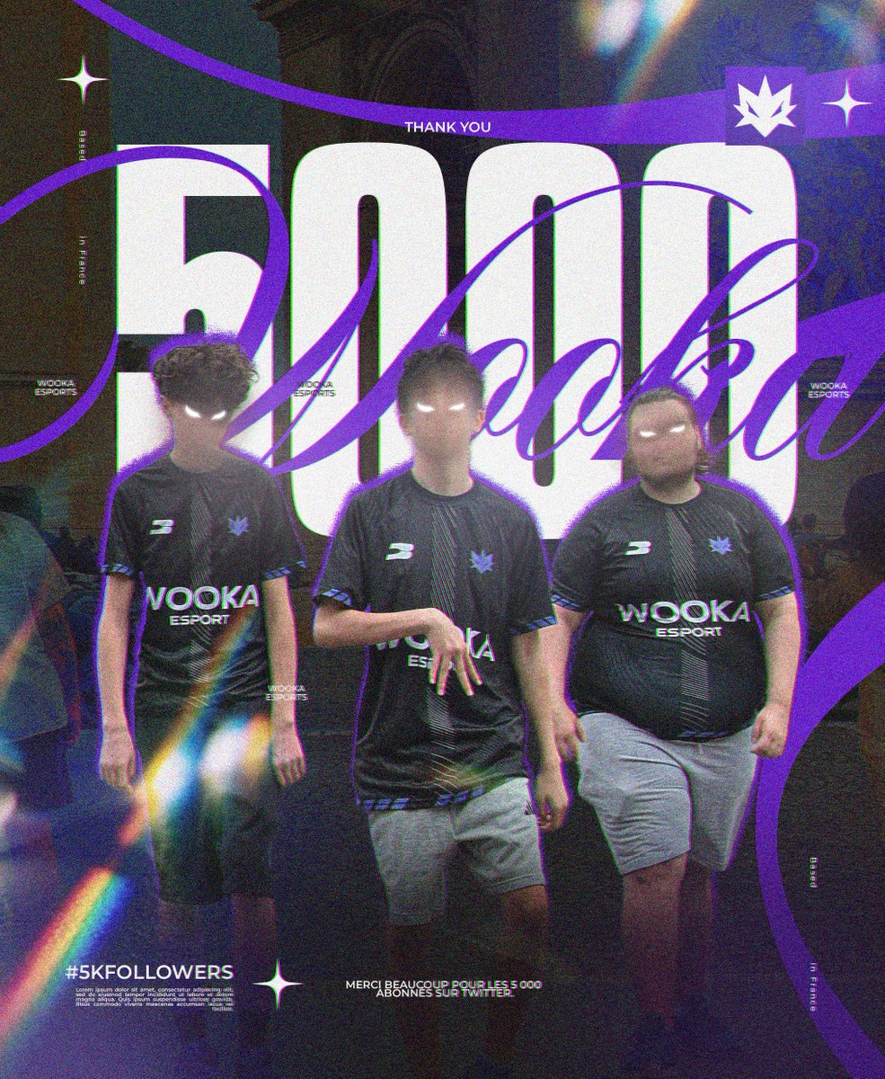 5 000 fois merci 💜

Vous êtes le cœur de Wooka Esport. On construit ça tous ensemble, et ce n'est que le début !

#WKAWIN