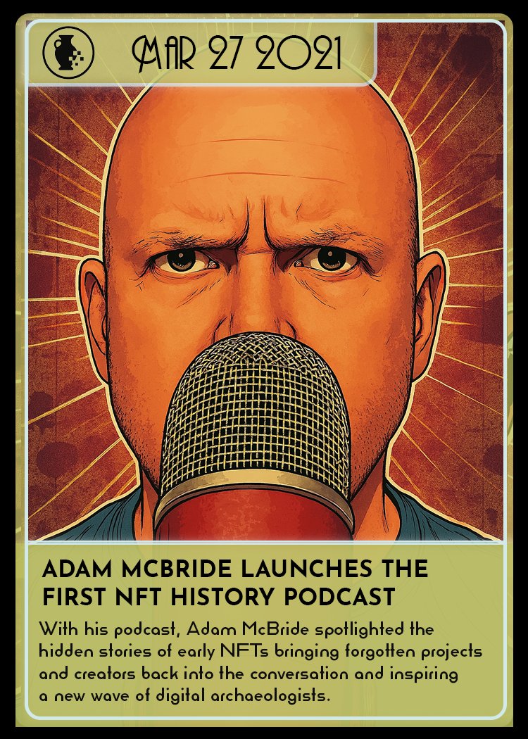 ORBital Marketplace (@orbital_market) on Twitter photo 🎙️Meet our today’s OG-SAN: Adam McBride <a href="/adamamcbride/">Adam McBride</a>!
🔎His podcast is an invaluable archive, meticulously documenting the NFT movement's early timelines, technologies, and artistic visions through in-depth interviews.
🤔Who would you nominate for the next OG-SAN? Comment 🎙️Meet our today’s OG-SAN: Adam McBride <a href="/adamamcbride/">Adam McBride</a>!
🔎His podcast is an invaluable archive, meticulously documenting the NFT movement's early timelines, technologies, and artistic visions through in-depth interviews.
🤔Who would you nominate for the next OG-SAN? Comment