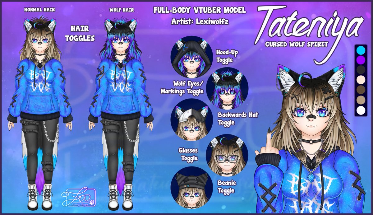 tatewolfz's tweet image. Hello new followers! 🐺🌙

My name is Tate!🌙 
~ I am a Cursed Wolf Vtuber and Artist trying to find my purpose in this world. 💙 
~ I am a Gen-Zoomer with a dark sense of humor! 👀 
~ I stream weekdays Mon - Fri @ 1PM CDT on Twitch, I hope to meet you soon! 

#Vtuber #VtuberEN