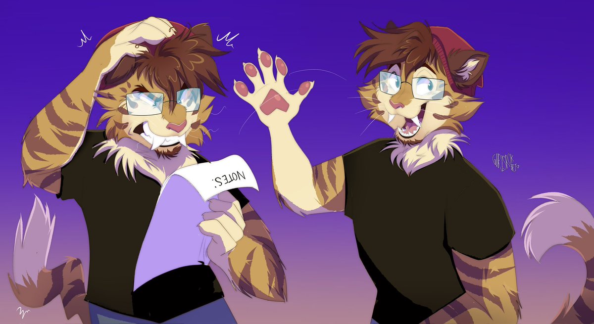 Some drawings I did of <a href="/Saberspark/">Saberspark</a> on my road trip this weekend! Love their colours soo much!!!  🥰