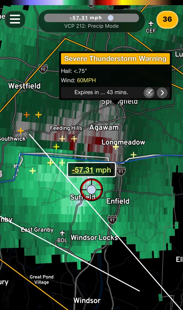 Danbury_WX's tweet image. Big storms headed into Northern CT. Heads up Enfield points ESE.