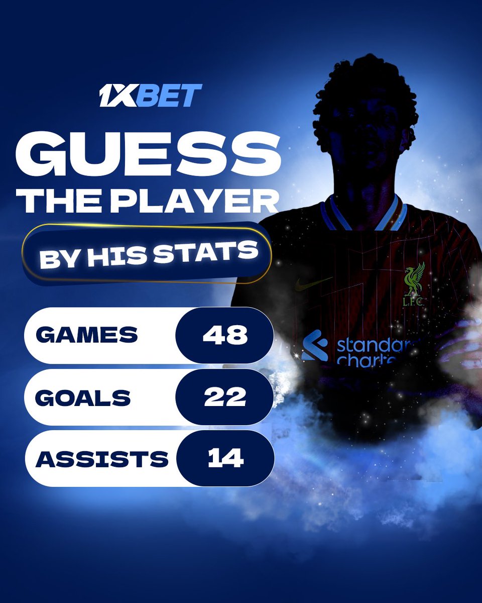 1xBet_Eng's tweet photo. Step one — follow @1xBet_Eng
Step two — ❤️ this post 
Step three — guess the player 

5 lucky winners will get the prize next week https://t.co/yEq82fVOWw