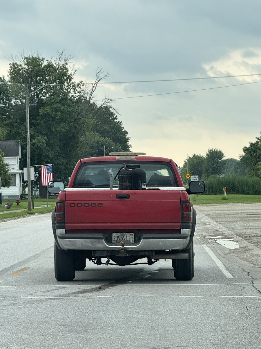 KevinLighty's tweet image. We’re behind a red dodge RAM truck chasing storms near Neoga. IYKYK. @jacobdickeywx