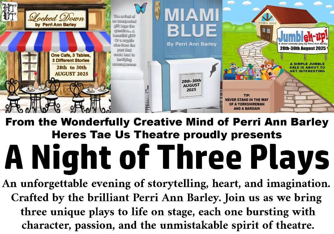 Tickets on sale now! 
Thursday 28th August 2025 7.30pm
wegottickets.com/event/653025
Friday 29th August 2025 7.30pm
wegottickets.com/event/653023
Saturday 30th August 2025 Matinee 2pm
wegottickets.com/event/653027
Saturday 31st August 2025 7.30pm
wegottickets.com/event/653028
The Basement York